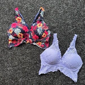 Pink push up bralettes